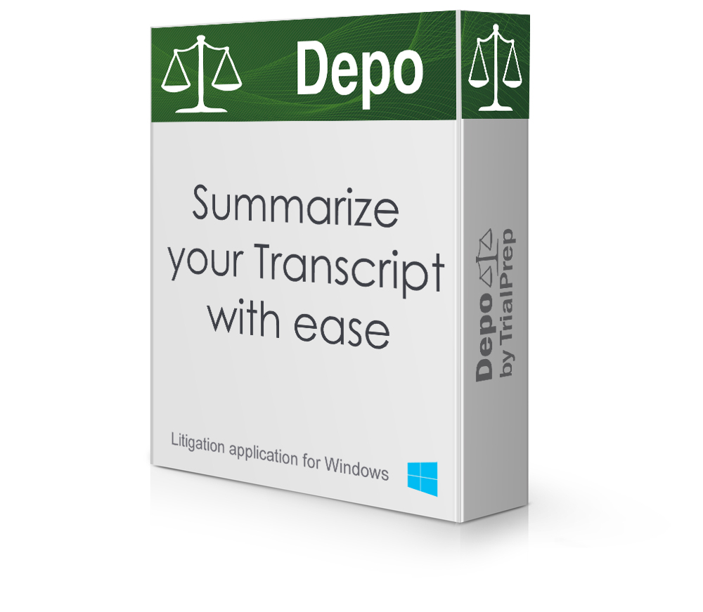 Deposition summary software